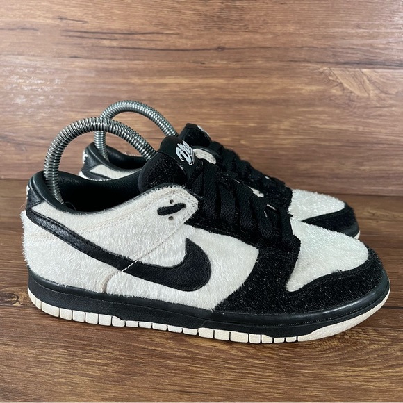 Nike Other - Nike Dunk Low Premium QS BG Premium Size 4Y (Women’s 5.5) Shoes Faux Fur Panda